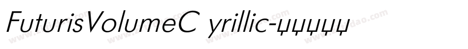 FuturisVolumeC yrillic字体转换